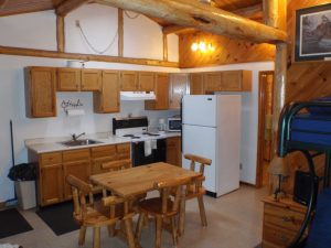 ivanhoe lake log suites 1-4 kitchen